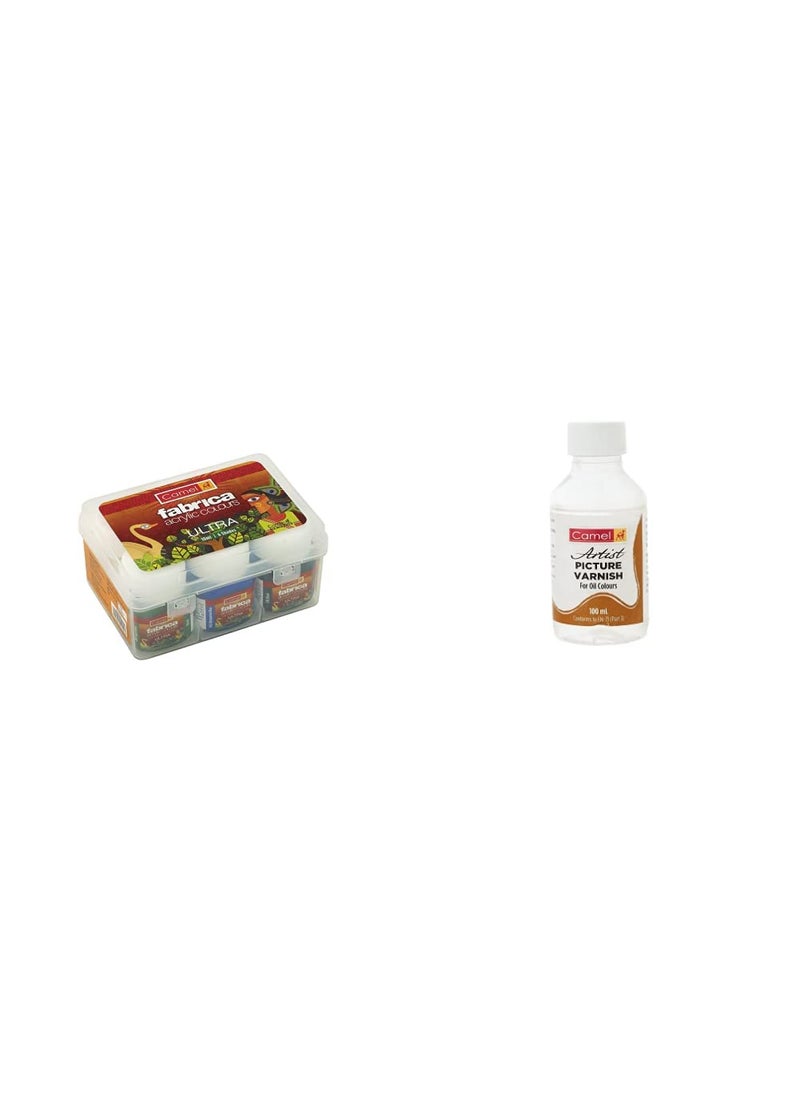 camel Camel Camlin Kokuyo Fabrica Acrylic Ultra Colors - 10ml Each, 6 Shades Artist Picture Varnish for Oil Colour (Off-White)  - Image 1