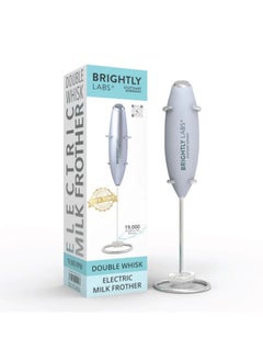 BRIGHTLY LABS High-Powered Coffee Milk Frother Featuring Enhanced Titanium Motor - Handheld Electric Whisk, Milk Foamer, Mini Mixer & Coffee Blender Frother for Frappes, Lattes, Matcha, Includes Stand  - Image 1