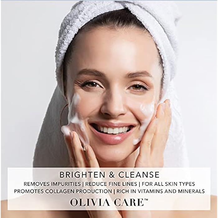Olivia Care Vitamin C Daily Brightening Facial Cleanser - All Natural Moisturize, Hydrate, Cleanse - Brighten Age Spot, Tighter & Soothe Skin - Antioxidants - All Skin Type - 8 FL OZ - Image 4