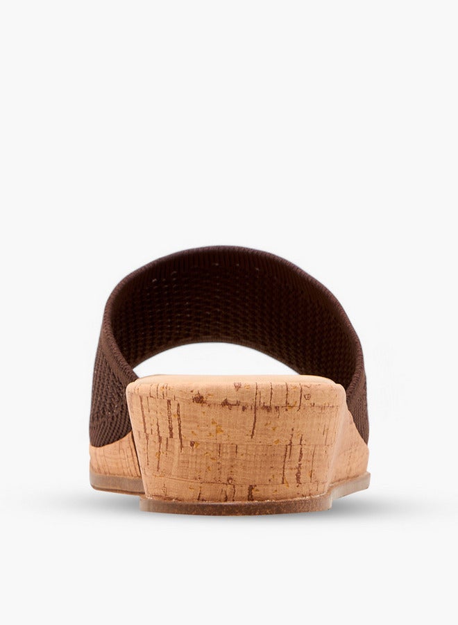 Le Confort Flyknit Textured Slip-On Sandals with Wedge Heels  - Image 5