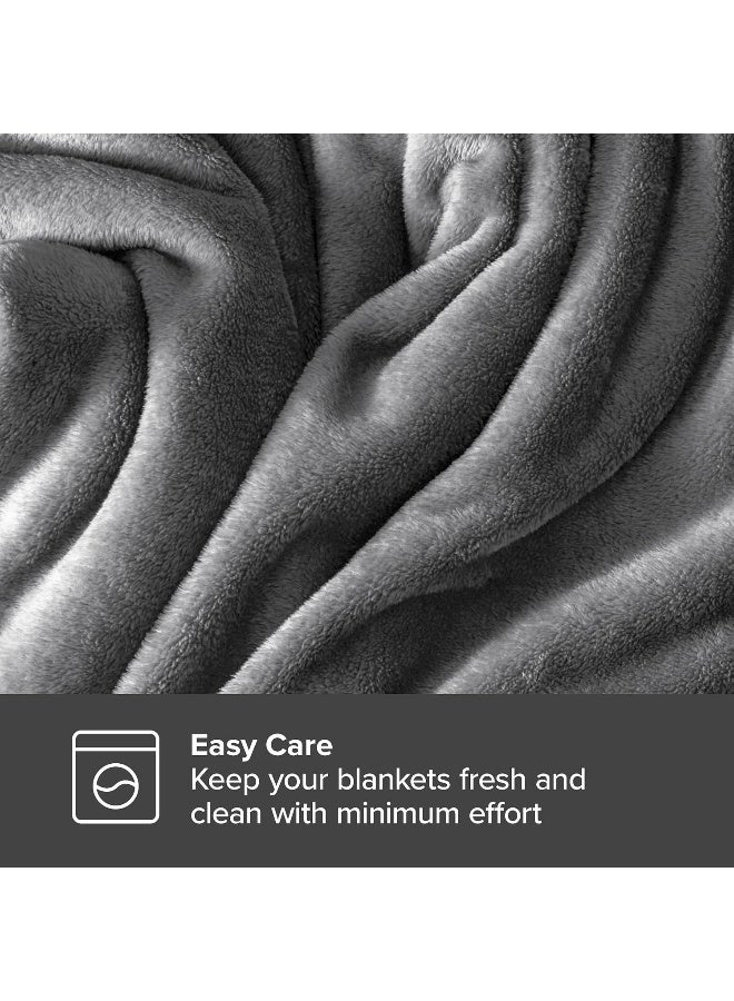 Bare Home Fleece Blanket FullQueen UltraSoft Lightweight for Bed Sofa and Couch Luxury Microplush Cozy Warm Blanket FullQueen Red - Image 3