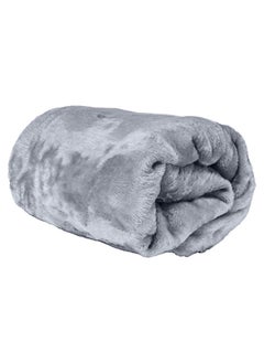 Hotel Linen Klub Double Micro Fleece Flannel Blanket 260 GSM Super Plush and Comfy Throw Blanket Size 200 x 220cm Grey  - Image 1