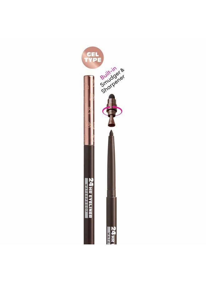 Ruby Kisses Waterproof Eyeliner, 24HR Waterproof Long-Lasting Mechanical Eyeliner Pencil with Built-in Sharpener, Smudgeproof 3 Pack (Dark Brown) - Image 5