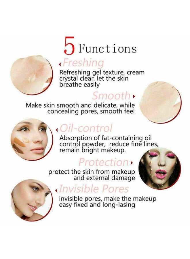 Phoera Face Primer Invisible Pores Base Oil Control Added vitamins Makeup Base Pore Filler Moisturiser Matte Finish Long Lasting Makeup Skin Pore Minimizer UK Cosmetics AquaPurity (18ml Primer) - Image 3