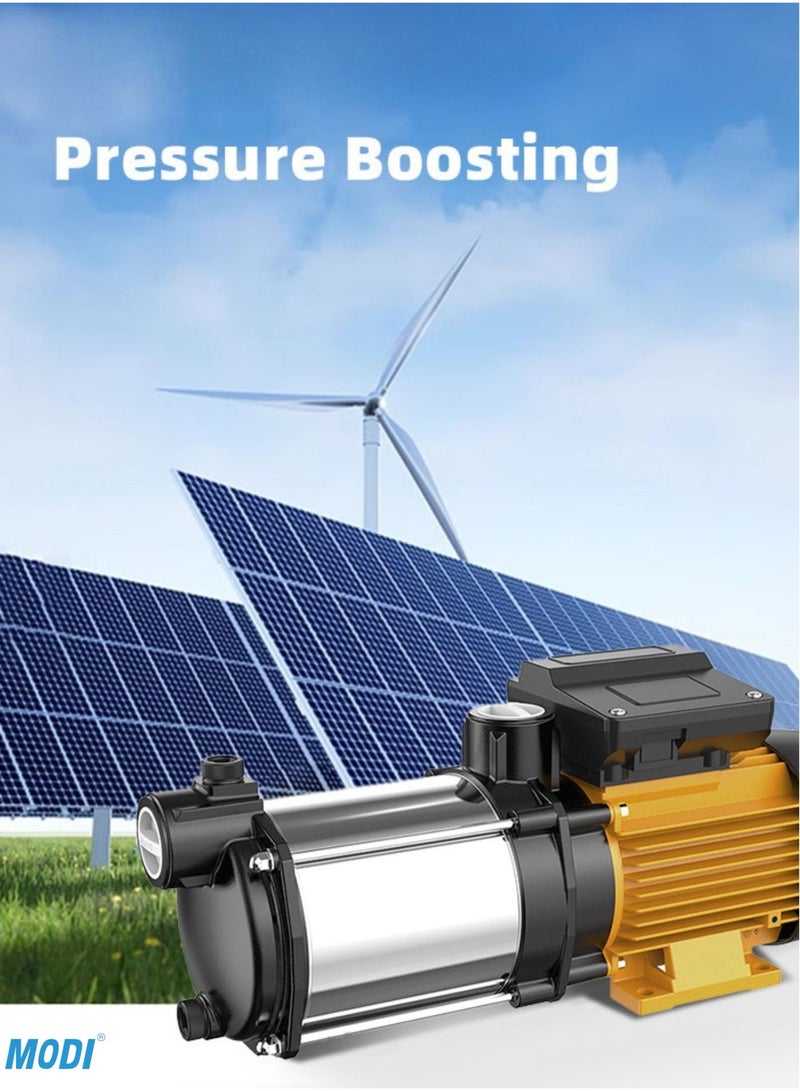 MODI Stainless Steel Water Pump 550W Multi Stage Household Booster Pump High Pressure Garden Irrigation Pump Durable Anti Rust Body Quiet Copper Motor Water Transfer Pump (550 W 41.4x12.5x16.8 cm) - Image 1