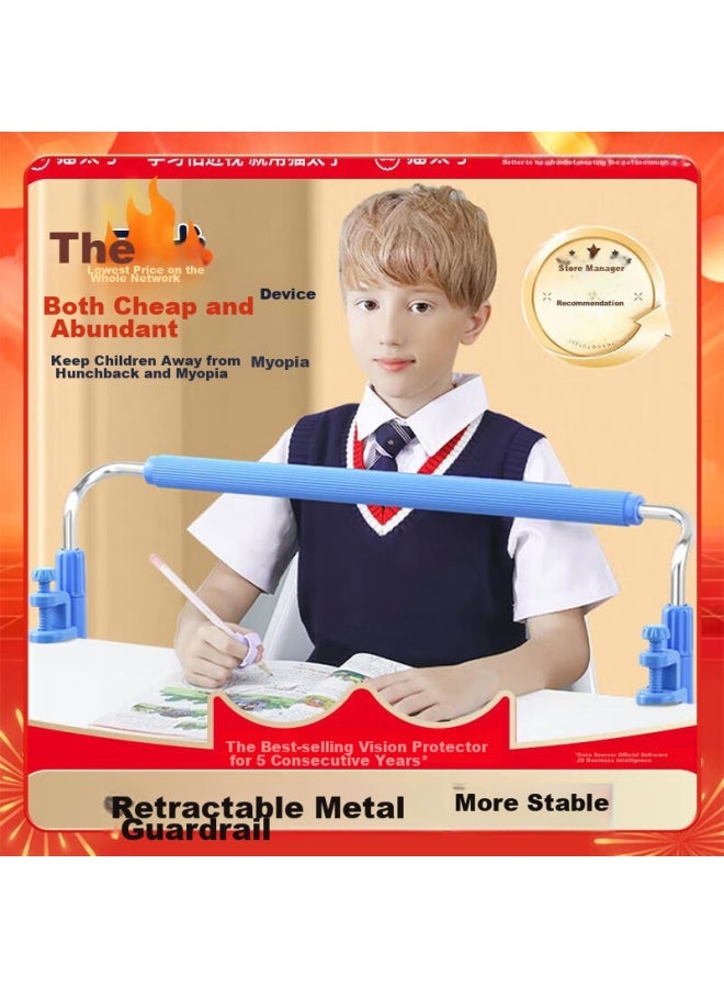 Cat Prince Maotaizi Cat Prince Ruler Posture Corrector, Children's Anti-lowering Head Writing Corrector, Elementary School Student Myopia Protection, Hunchback Correction, Extended Version For Children's Posture Learning And Correction, Blue - Image 1