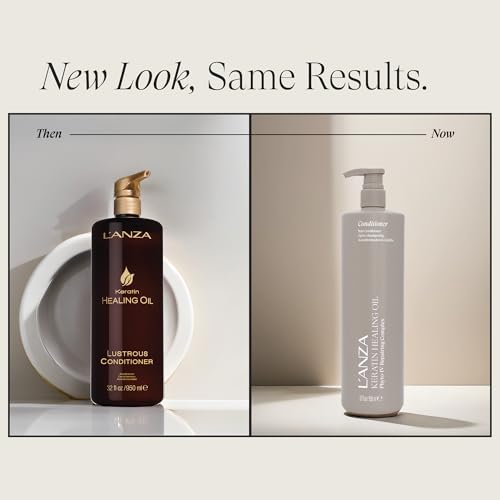 LANZA L'ANZA Keratin Healing Oil Conditioner for Dry Damaged Hair, Moisturizing, Detangles, Reduces Breakage, Adds Shine, Anti-Frizz, Color Safe Anti-Humidity Strengthening Care, Sulfate Free (32 Fl Oz) - Image 2