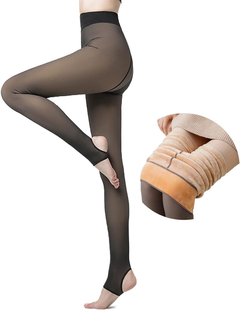KeepCart Women Leggings Pants Warm Fleece Lined (Waist Size : 26 to 34 Inch Stretchable) (Black-Ankle) - Image 1