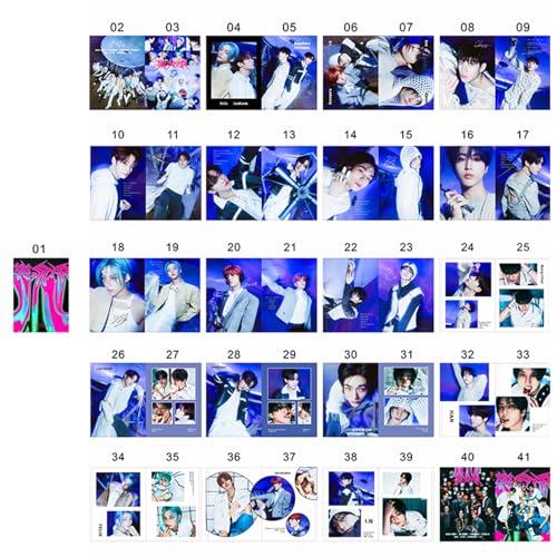KPOPBP Stray Kids 40 Sheets Photobook 樂 Star Photocards Merchandise Kpop Postcards Gift for SKZ Boys and Girls (Rock Star(28.4 * 20.9CM)) - Image 3