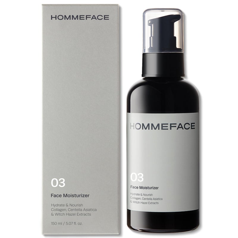 HommeFace Menâ€™s Daily Face Moisturizer, 5.07 fl. oz. - Hydrating & Nourishing Facial Lotion - Korean Skincare Technology with Collagen, Witch Hazel & Cica Extracts - Image 1