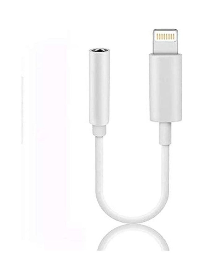 NIBEMINENT - Adapter Headphone Jack , Lightning To 3.5 Mm For Iphone 7/7 Plus Accessories (Ios 10.3) White - Image 1