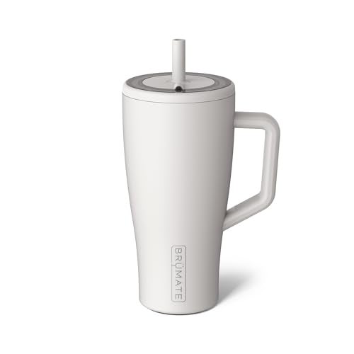 BrÃ¼Mate BrüMate Era 30 oz Tumbler with Handle and Straw | 100% Leakproof Insulated Water Bottle Tumbler with Lid and Flexible SoftSip Straw | Made of Stainless Steel | Cup Holder Friendly | 30oz (Dune) - Image 1