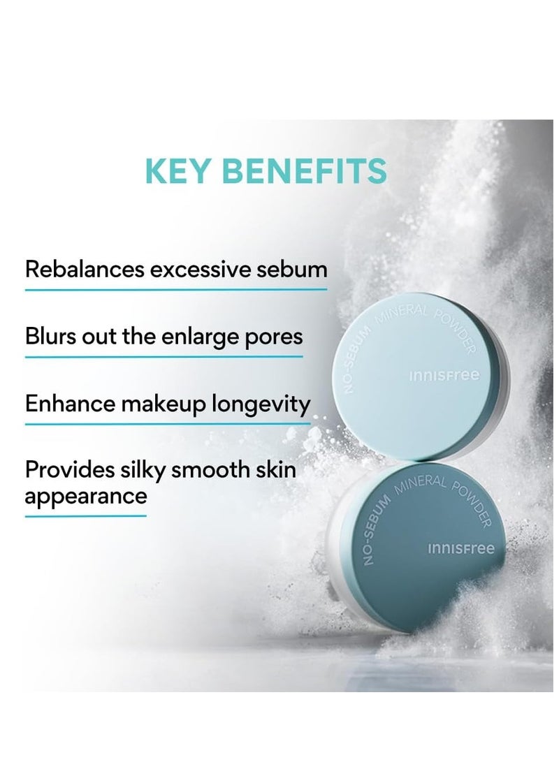 إنِّسفري باودر معدني للتحكم بالدهون، باودر مفكوك بلمسة مطفية، بدون عطر، شفاف - Image 4