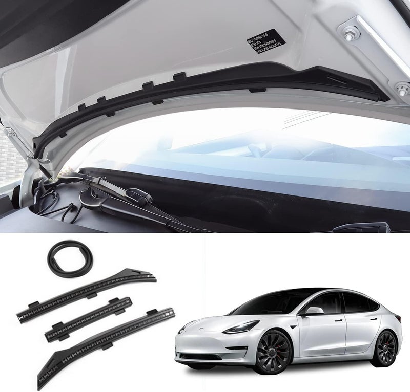 KUNIST Front Hood Weather Strip Rubber Seal Protector for Tesla Model 3 (2017-2023) - Image 1
