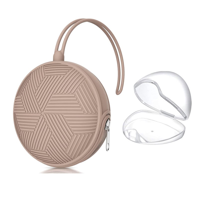 Smlpuame Pacifier Holder CaseMothers Day Gifts for Mom BPA Free Portable Silicone Baby Pacifier Cover Pouch for Diaper Bag StrollerTravel Outdoor ActivitiesEasy to CleanBlush