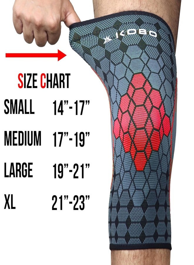 Kobo Nylon Knee Caps for Women&Men Knee Support Knee Cap for Men Knee Pain Knee Support for Women Knee Brace for Knee Pain Relief Products Knee Guard/Knee Belt/Knee Pads for Women Red/M (Imported) - Image 5