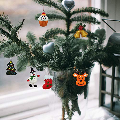 kockuu 30pcs Mini Christmas Ornaments for Mini Tree Decorations Small Christmas Ornaments Resin Miniatures for Craft Christmas Decor - Image 5