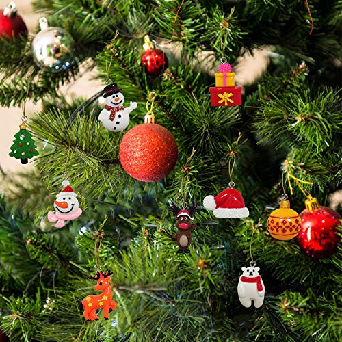 kockuu 30pcs Mini Christmas Ornaments for Mini Tree Decorations Small Christmas Ornaments Resin Miniatures for Craft Christmas Decor - Image 3