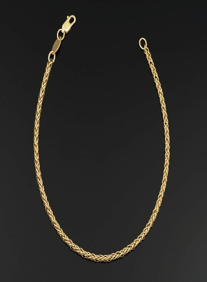 Kooljewelry 14k Yellow Gold Filled Franco Chain Bracelet for Women (2.4 mm, 7.5 inch) - Image 2