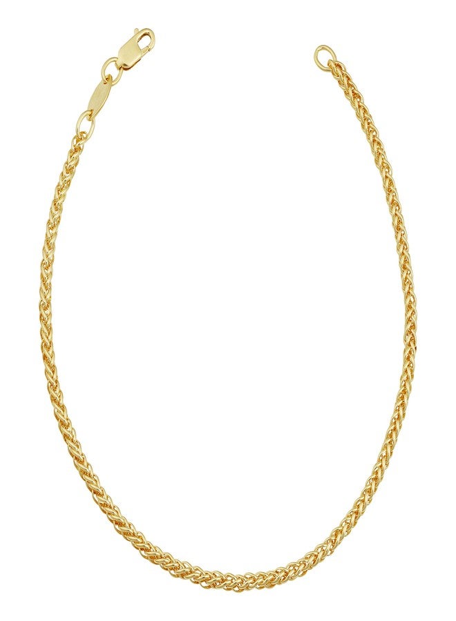 Kooljewelry 14k Yellow Gold Filled Franco Chain Bracelet for Women (2.4 mm, 7.5 inch) - Image 1