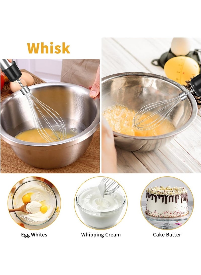 Changli 5-in-1 Hand Immersion Blender, 600W 12 Speed Handheld Blender with 600ml Beaker, 500ml Chopper, Egg Whisk, Milk Frother, Stainless Steel Blades for Soup, Smoothie, Puree  - Image 5