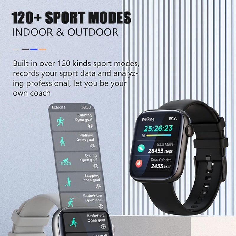 cheekyglo Smart Watches for Women, Fitness Tracker, Sleep Monitor, Touch Screen Smartwatch, Fitness Watches for Men Kids, Ip67 Waterproof Pedometer Watch Compatible with Android and iOS Phones (Black) - Image 5