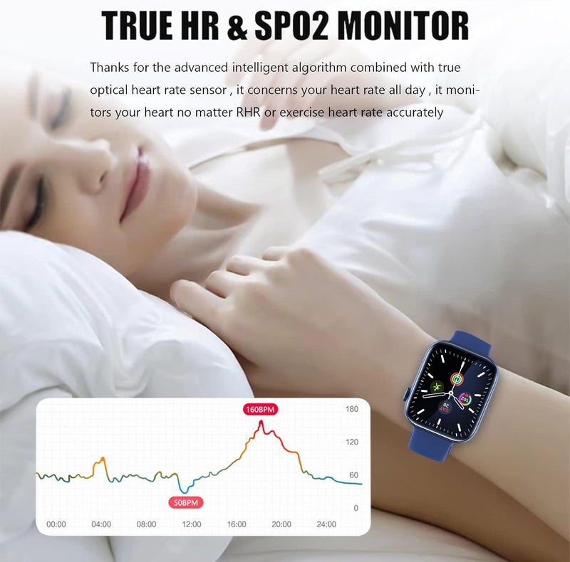 cheekyglo Smart Watches for Women, Fitness Tracker, Sleep Monitor, Touch Screen Smartwatch, Fitness Watches for Men Kids, Ip67 Waterproof Pedometer Watch Compatible with Android and iOS Phones (Black) - Image 4