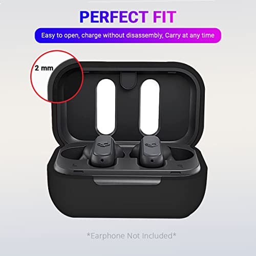 LIRAMARK Protective Shockproof Silicone Cover Case with Buckle Compatible with Skullcandy Dime & Skullcandy Dime 2 (Black) - Image 4