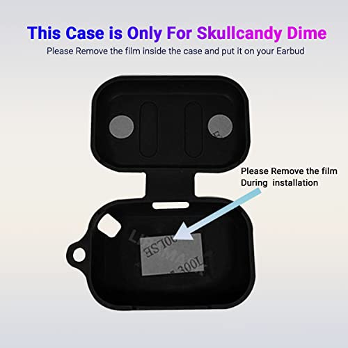 LIRAMARK Protective Shockproof Silicone Cover Case with Buckle Compatible with Skullcandy Dime & Skullcandy Dime 2 (Black) - Image 5