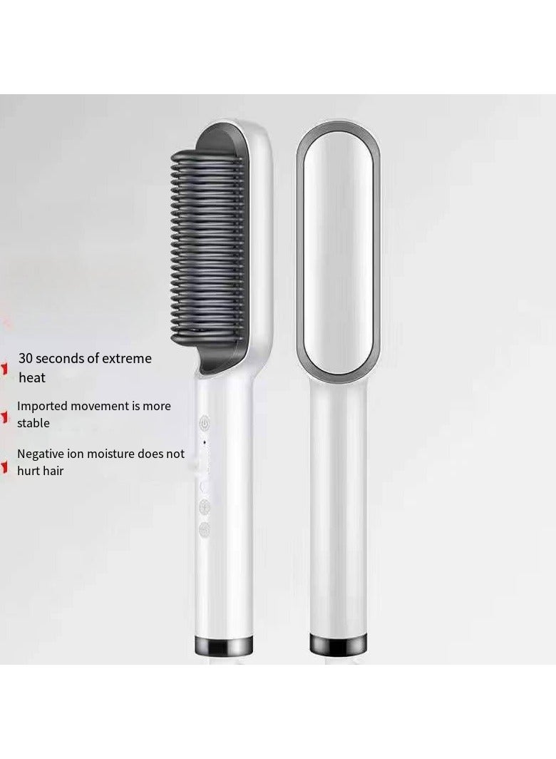 general Mini Ionic Straightening Comb – Travel-Friendly Straightener & Curler for Men/Women, Dual-Use Hair Styling Tool - Image 1