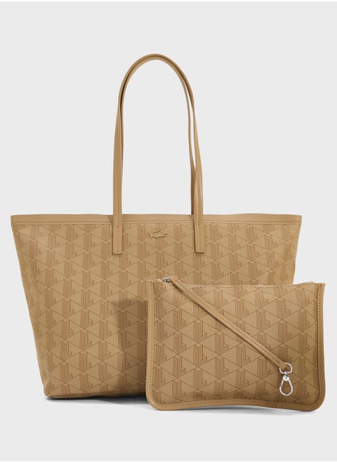 Monogram Top Handle Zip Over Tote