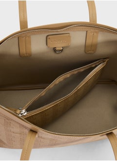 LACOSTE Monogram Top Handle Zip Over Tote  - Image 5