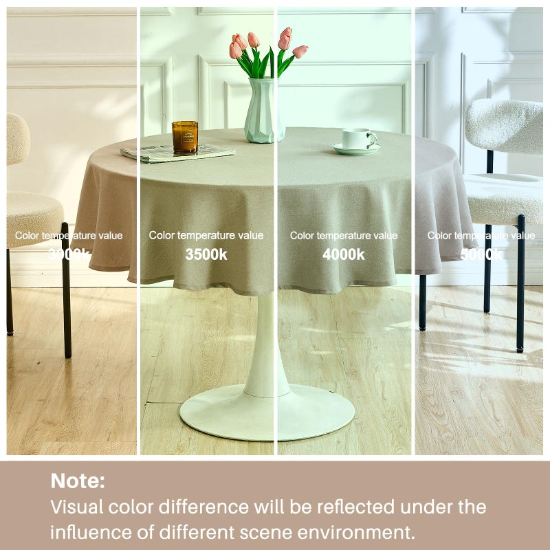 AUSSPVOCT Textured Linen 54 Inch Round Tablecloth Up to 36'' Tables, Waterproof Spill-Proof Fall Table Cloth Wrinkle Free Circle Dining Tablecover for Birthday Farmhouse Easter Holiday Party Decor - Image 5