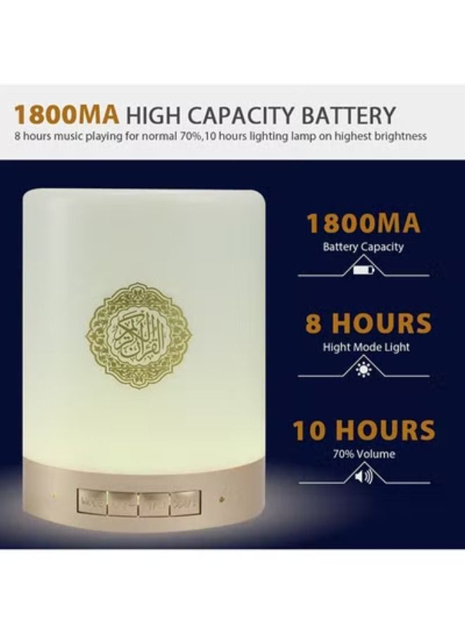ACLIX Portable Touch Lamp Quran Speaker White - Image 2