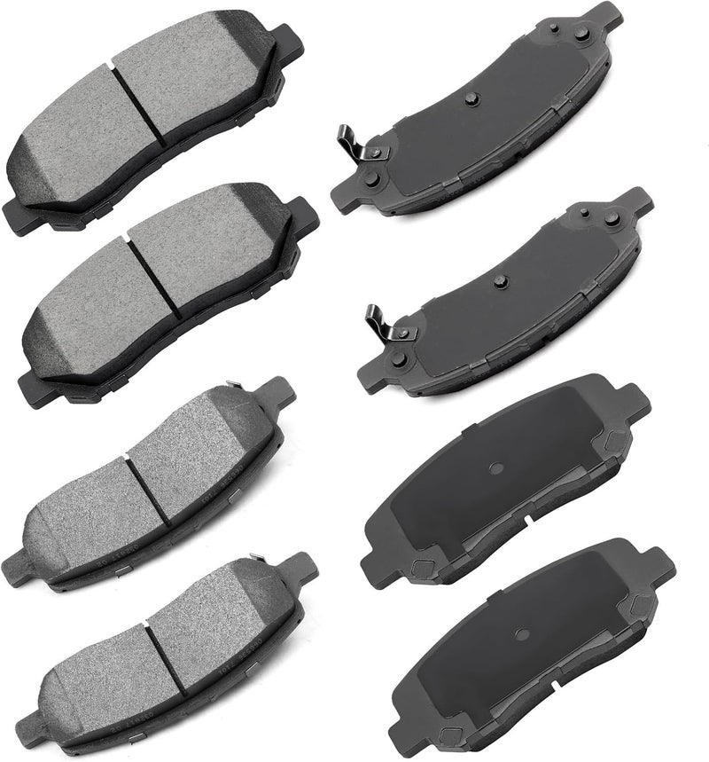 cciyu Ceramic Front and Rear Brake Pad Set for 2013-2016 Dodge Dart - Image 1