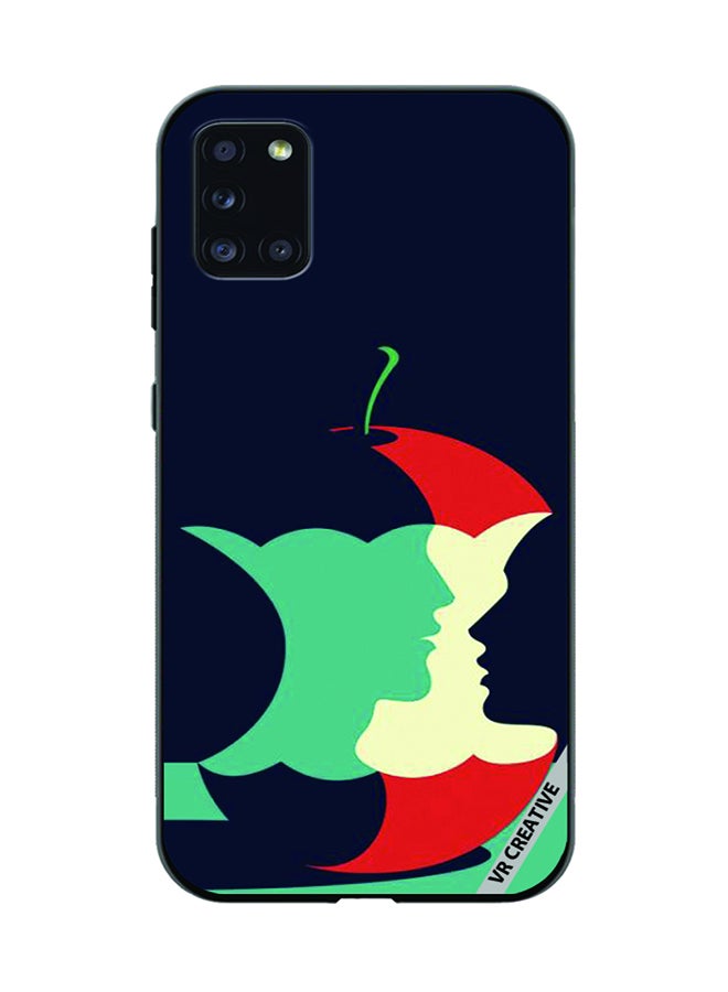 VR CREATIVE Protective Case Cover For Samsung Galaxy A31 Eaten Apple Design Multicolour - Image 1