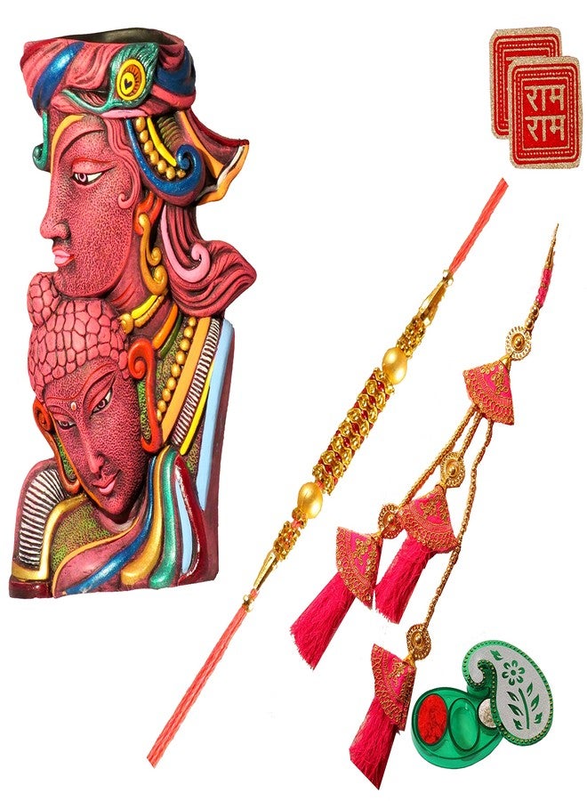 Suninow Krishna Buddha Pot with bhaiya bhabhi Rakhi for Brother with Gift | Rakhi for Brother | Rakhi Combo | Rakhi Gift for Brother - Image 1