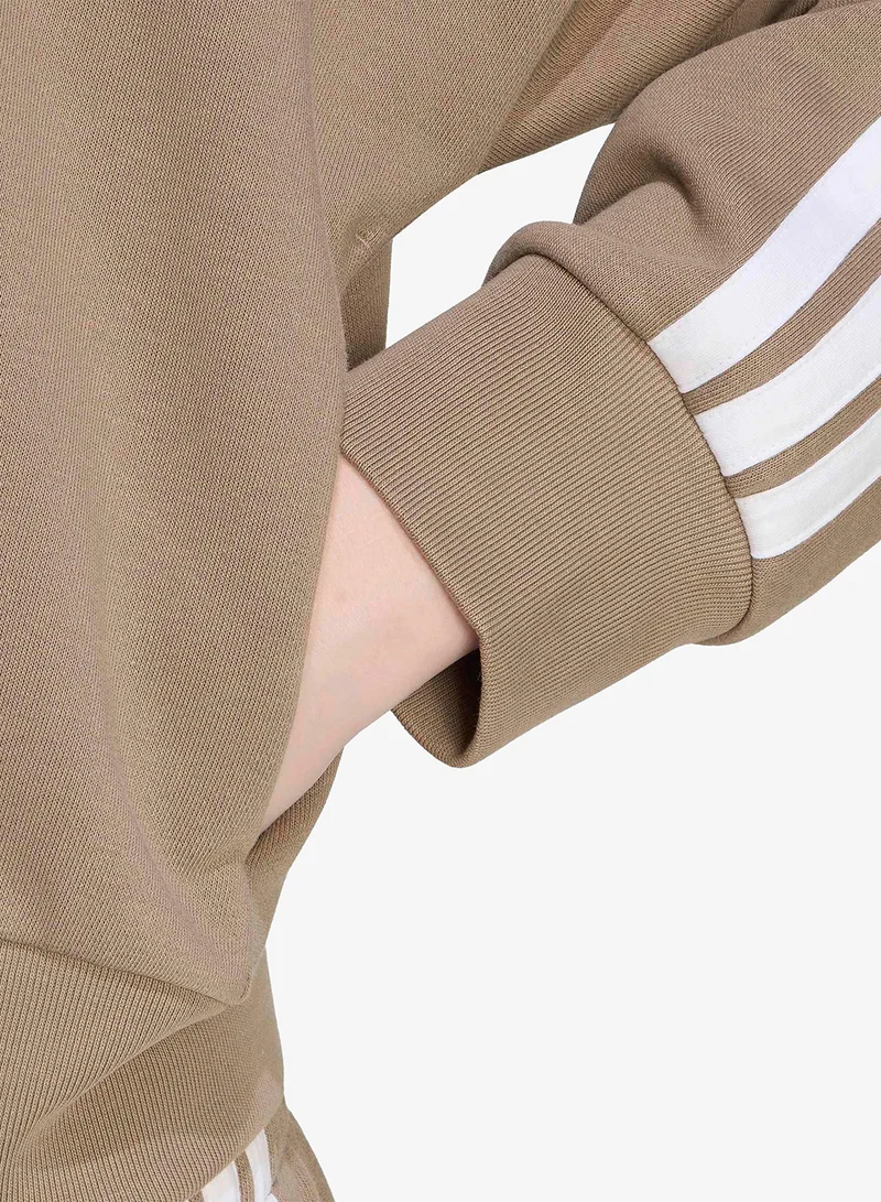 Adidas KHASIX/WHITE 3-Stripes Essential French Terry Hoodie for Women | Best Price UAE