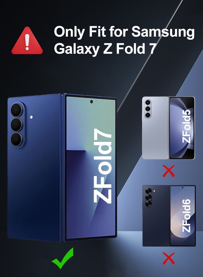 بشكل مختصر [2+2 حزمة] واقي شاشة خصوصية من زجاج مقوى 9H لسامسونج جالاكسي فولد 7 5G (2025)، مقاوم للخدوش، تغطية كاملة، تركيب سهل، علبة تحتوي على 2 قطعة واقي شاشة خصوصية (مضاد للتجسس) و 2 قطعة واقي عدسة الكاميرا. - Image 2