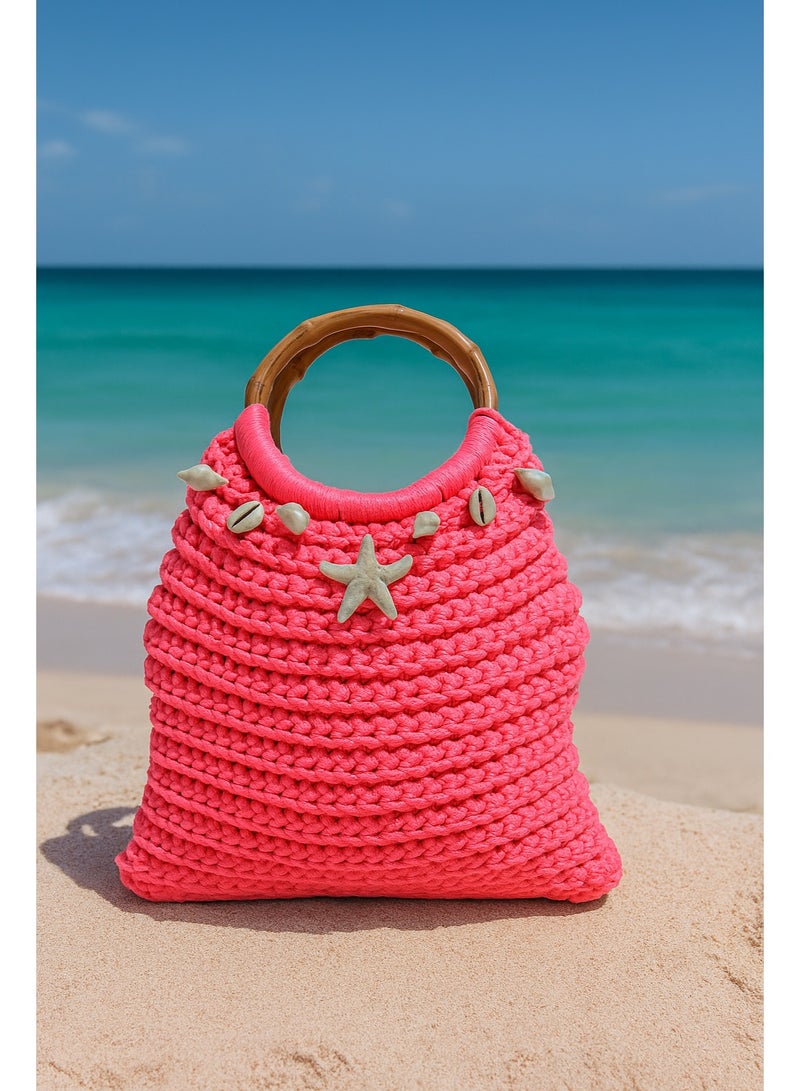 Lava handmade Crochet Beach Handbag - Image 1