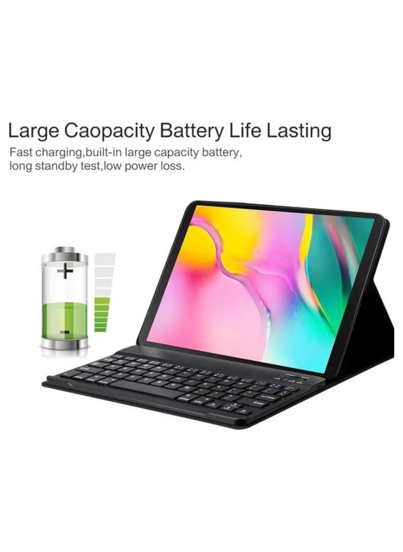 جنرال - حقيبة كيبورد قابلة للفصل والتوافق مع جهاز Huawei MatePad SE 11 2024 بحجم 11 بوصة - كيبورد لاسلكي بانوراما RGB مع إضاءة لونية 7 ألوان مع ماوس ثنائي الوضع لجهاز Huawei MatePad SE 11. - Image 1