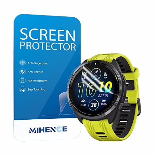 MIHENCE Compatible for Garmin Forerunner 965 Screen Protector, HD Full Coverage Invisible TPU Screen Protector Compatible for Forerunner 965 Smartwatch - 2023 (3PCS) - Image 1