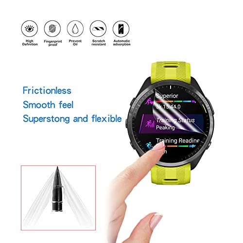 MIHENCE Compatible for Garmin Forerunner 965 Screen Protector, HD Full Coverage Invisible TPU Screen Protector Compatible for Forerunner 965 Smartwatch - 2023 (3PCS) - Image 5
