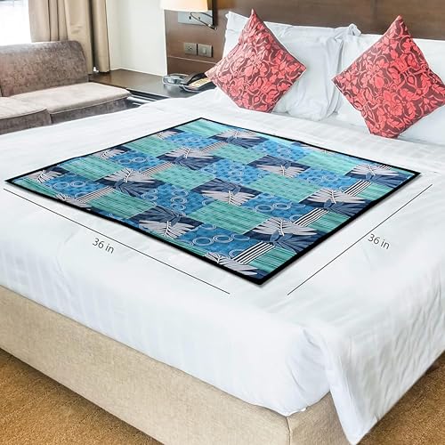 Wings Star Waterproof Bed Server/Food Mat/Bedsheet Protector/Reversible in 3 Layered Heavy Material(Colour and Print Might Vary According to Availability)/ Bed Server mat Reversible/Place Mat - Image 3