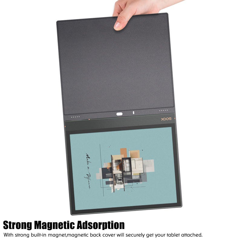BOZHUORUI غطاء مغناطيسي BOZHUORUI لجهاز 10.3" Boox Note Air4 C (2024)/Boox Note Air3 C/Boox Note Air3 B/W Tablet (2023) - غلاف كتاب فائق النحافة وخفيف الوزن مع خاصية النوم/الاستيقاظ التلقائي (أسود) - Image 4