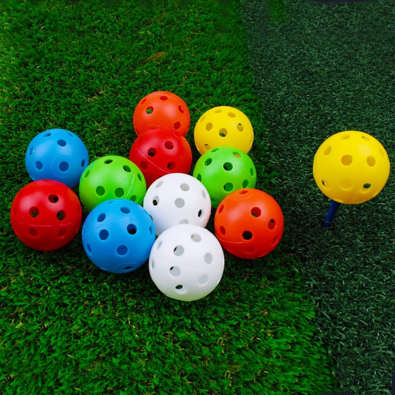 Crestgolf Plastic 50pcs Colored Golf Training Balls â€“ Airflow Hollow 40mm Golf Balls for Driving Range, Swing Practice, Home Use,Pet Play. - Image 4