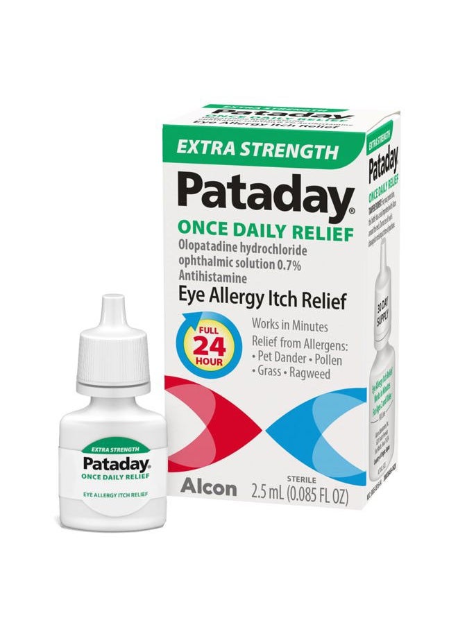 Alcon PATADAY Once Daily Relief Extra Strength 2.5ml, Clear, 1 pack  - Image 1