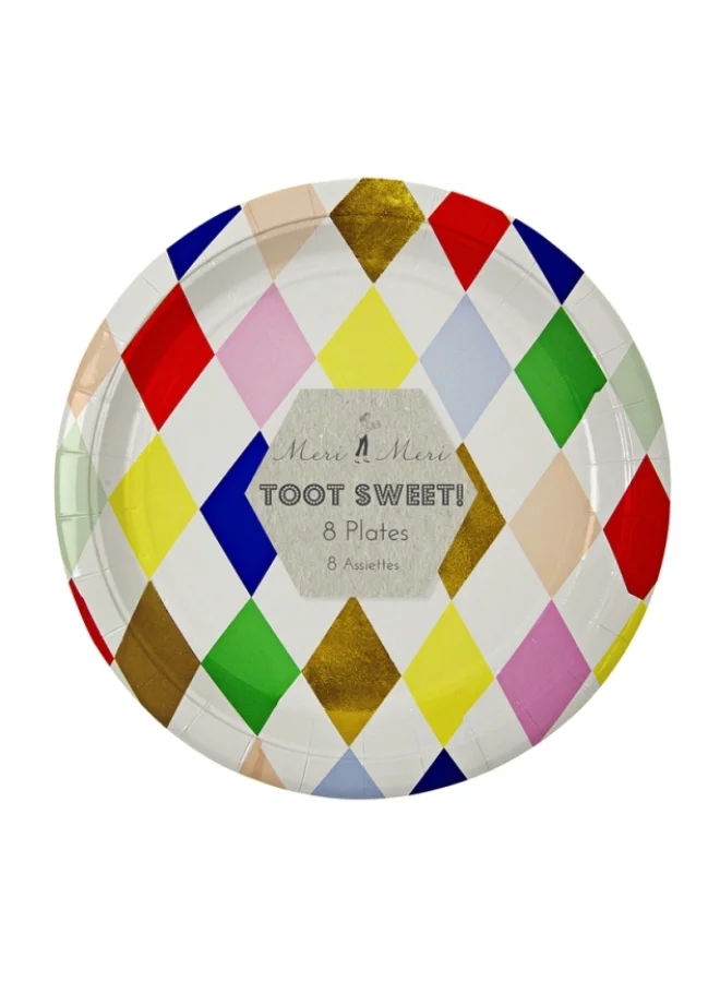 Meri Meri Toot Sweet Harlequin Large Plate