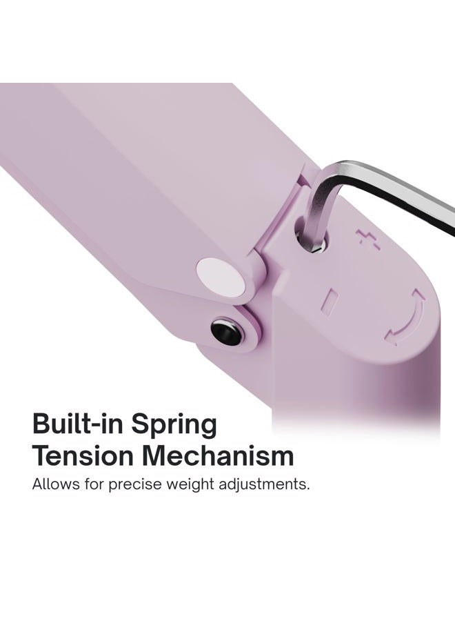 PIXIO PS1S Wave Pink Single Monitor Arm Stand Desk Mount - Fits up to 32 inches Monitors and up to 19.8lbs. VESA Compatibility and Integrated Cable Management - Image 3