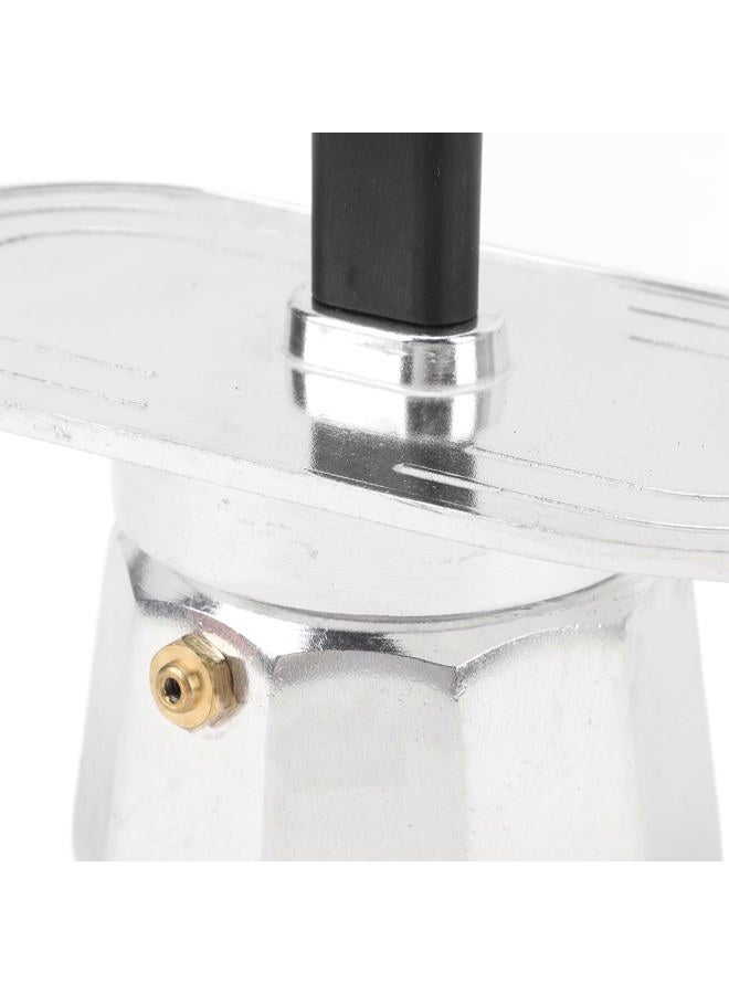 Focket 2 Cup Stovetop Espresso Maker, 100ml Double Head Coffee Pot Classic Italian Coffee Maker Espresso Maker Stovetop, DIY Conduit Coffee Pot for Home Cafe (Decagon Base) - Image 5